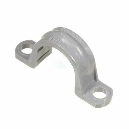 AMERICAN IMAGINATIONS 1 in. 2 Hole Conduit Strap Clamp Curved Grey AI-36602